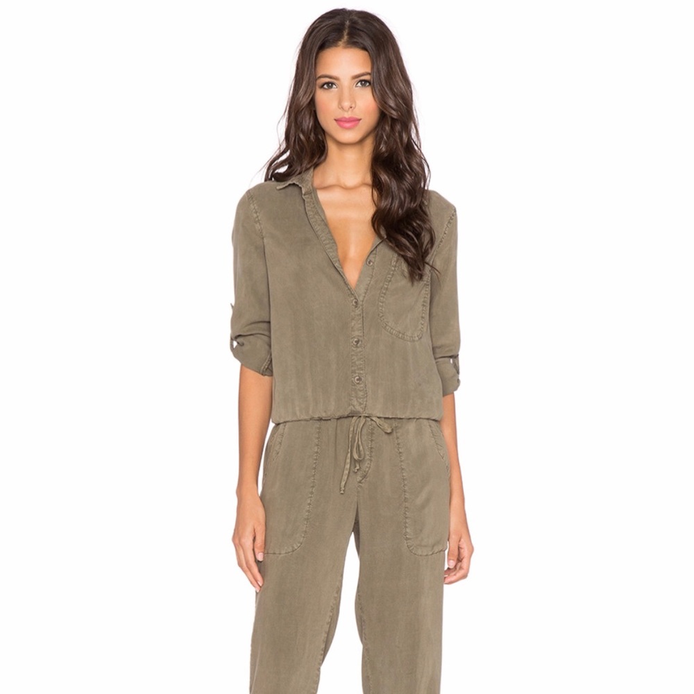 Bella Dahl Hunter Green Jumpsuit